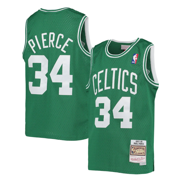 Men's Boston Celtics #34 Paul Pierce 2007-08 Green Throwback Stitched Jersey Men's Boston Celtics #34 Paul Pierce 2007-08 Green Throwback Stitched Jersey